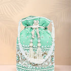 Bling Bliss Sequin-Infused Potli Bag - Mint