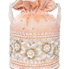 Bling Bliss Sequin-Infused Potli Bag - Peach