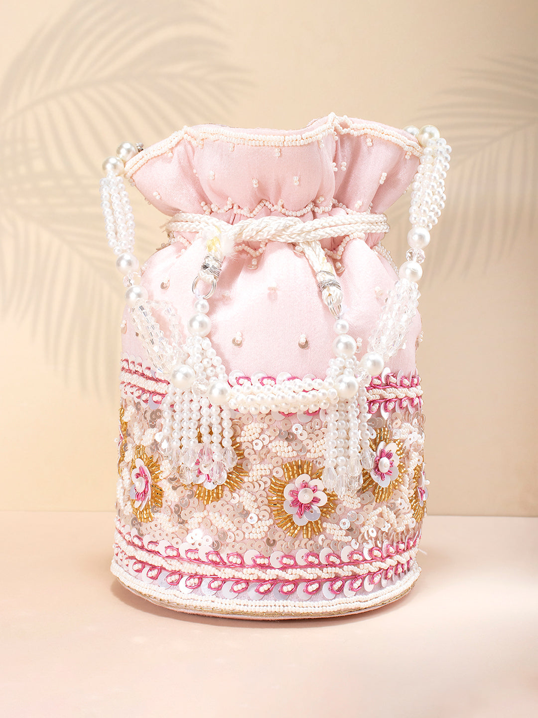 Chic Wedding Pink Potli Bag