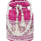 Bling Bliss Sequin-Infused Potli Bag - Rani Pink