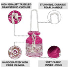Bling Bliss Sequin-Infused Potli Bag - Rani Pink