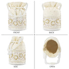 Bling Bliss Sequin-Infused Potli Bag - White
