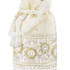 Bling Bliss Sequin-Infused Potli Bag - White
