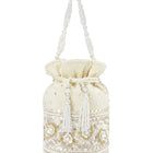 Bling Bliss Sequin-Infused Potli Bag - White