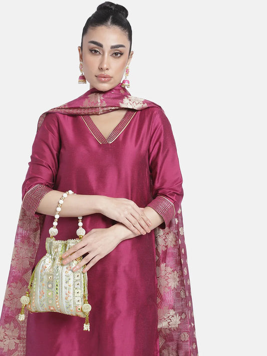 Elegant Wristlet – Stylish Ethnic Clutch for Women | Peora