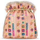 Potli Perfection Elegant Wristlet - Peach