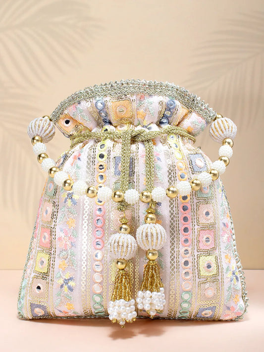 Potli Perfection Elegant Wristlet - Pink