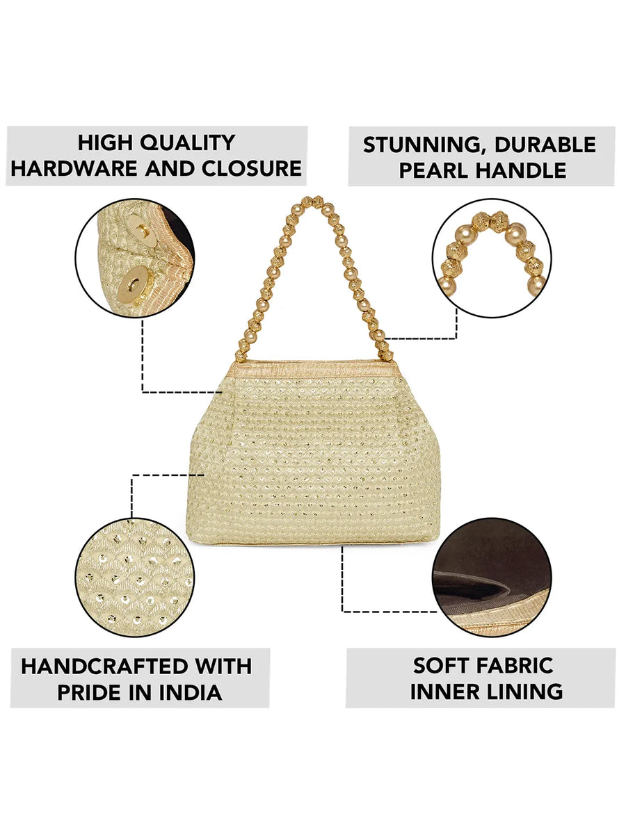 Handmade Zari Sequin Potli Bag