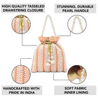 Wedding Bliss Wristlet Potli Bag - Peach