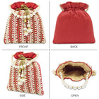 Wedding Bliss Wristlet Potli Bag - Red