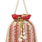 Wedding Bliss Wristlet Potli Bag - Red