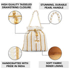 Wedding Bliss Wristlet Potli Bag - White