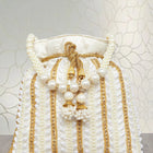 Wedding Bliss Wristlet Potli Bag - White