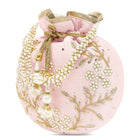 Royal Bloom Embroidered Pearl Potli Bag - Pink