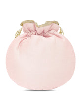 Royal Bloom Embroidered Pearl Potli Bag - Pink