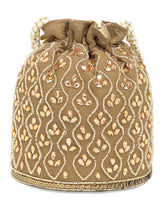 Starry Glam Stones Brown Potli Bag