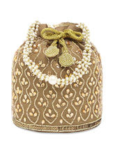 Starry Glam Stones Brown Potli Bag