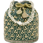 Chic Potli Bag for Fashion Brides - Green