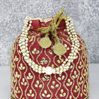 Chic Potli Bag for Fashion Brides - Maroon