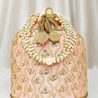 Chic Potli Bag for Fashion Brides - Peach