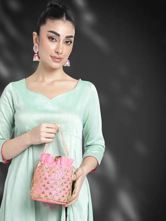 Chic Potli Bag for Fashion Brides - Pink