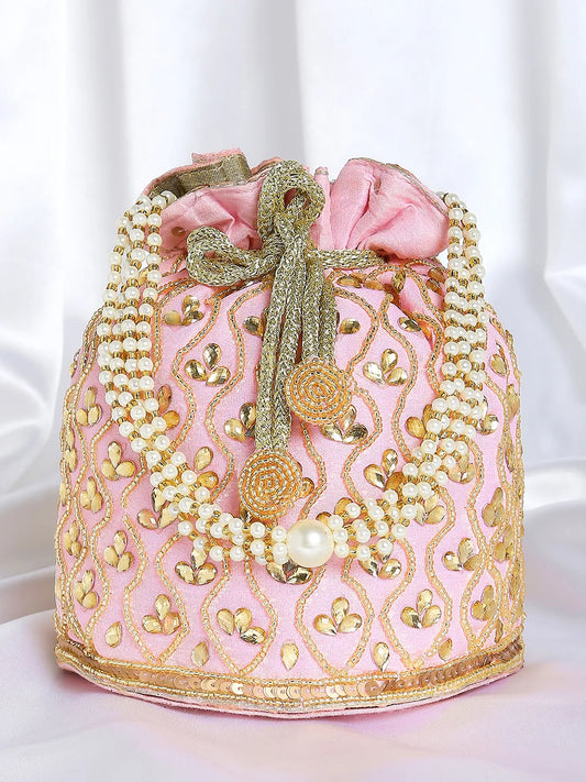 Chic Potli Bag for Fashion Brides - Pink