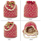 Chic Potli Bag for Fashion Brides - Red