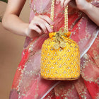 Chic Potli Bag for Fashion Brides - Yellow