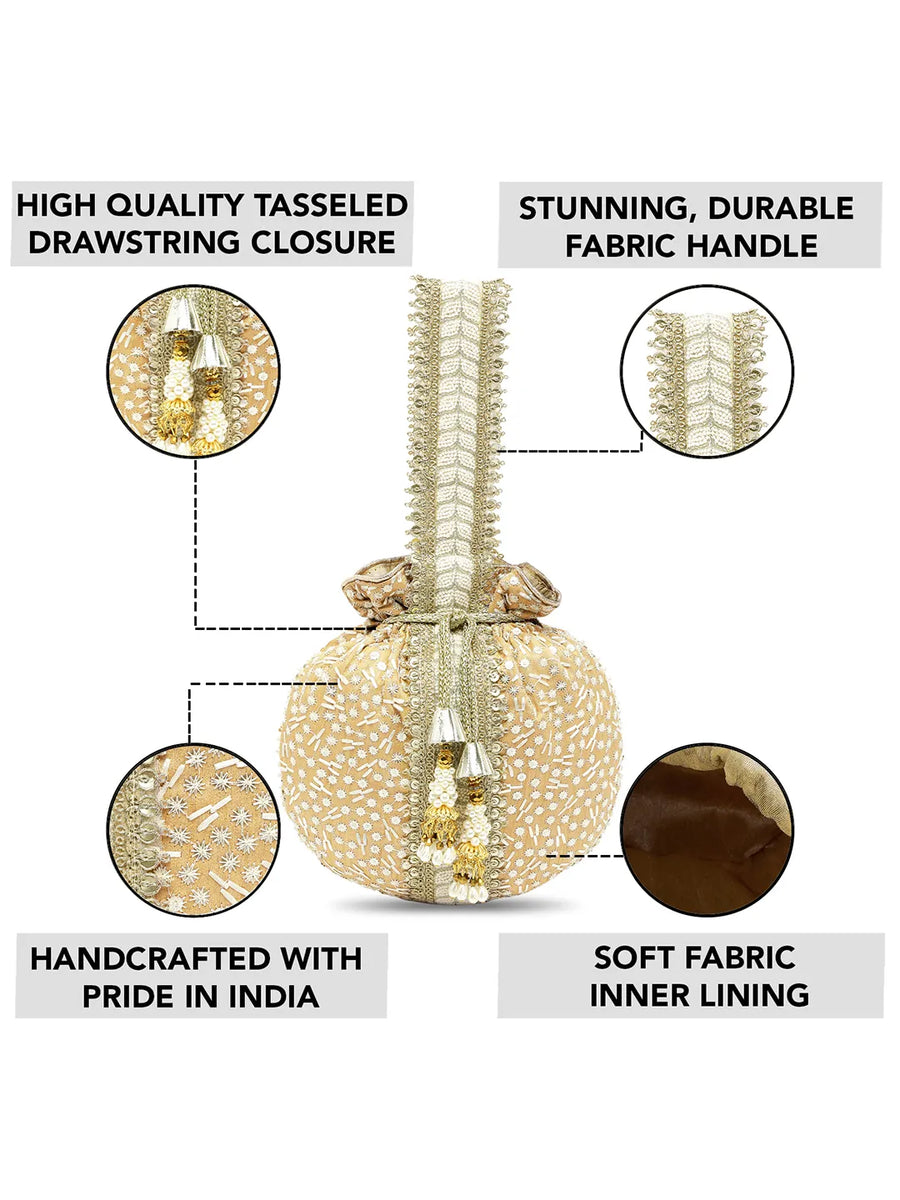 Embroidery Potli Bag – Traditional & Elegant Accessory | Peora