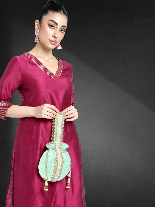Embroidery Potli Bag – Traditional & Elegant Accessory | Peora