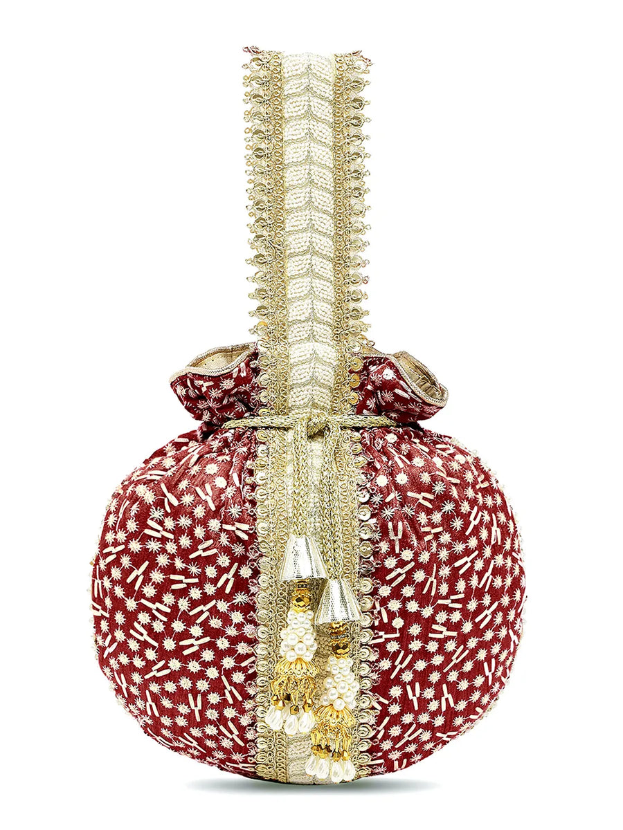 Embroidery Potli Bag – Traditional & Elegant Accessory | Peora