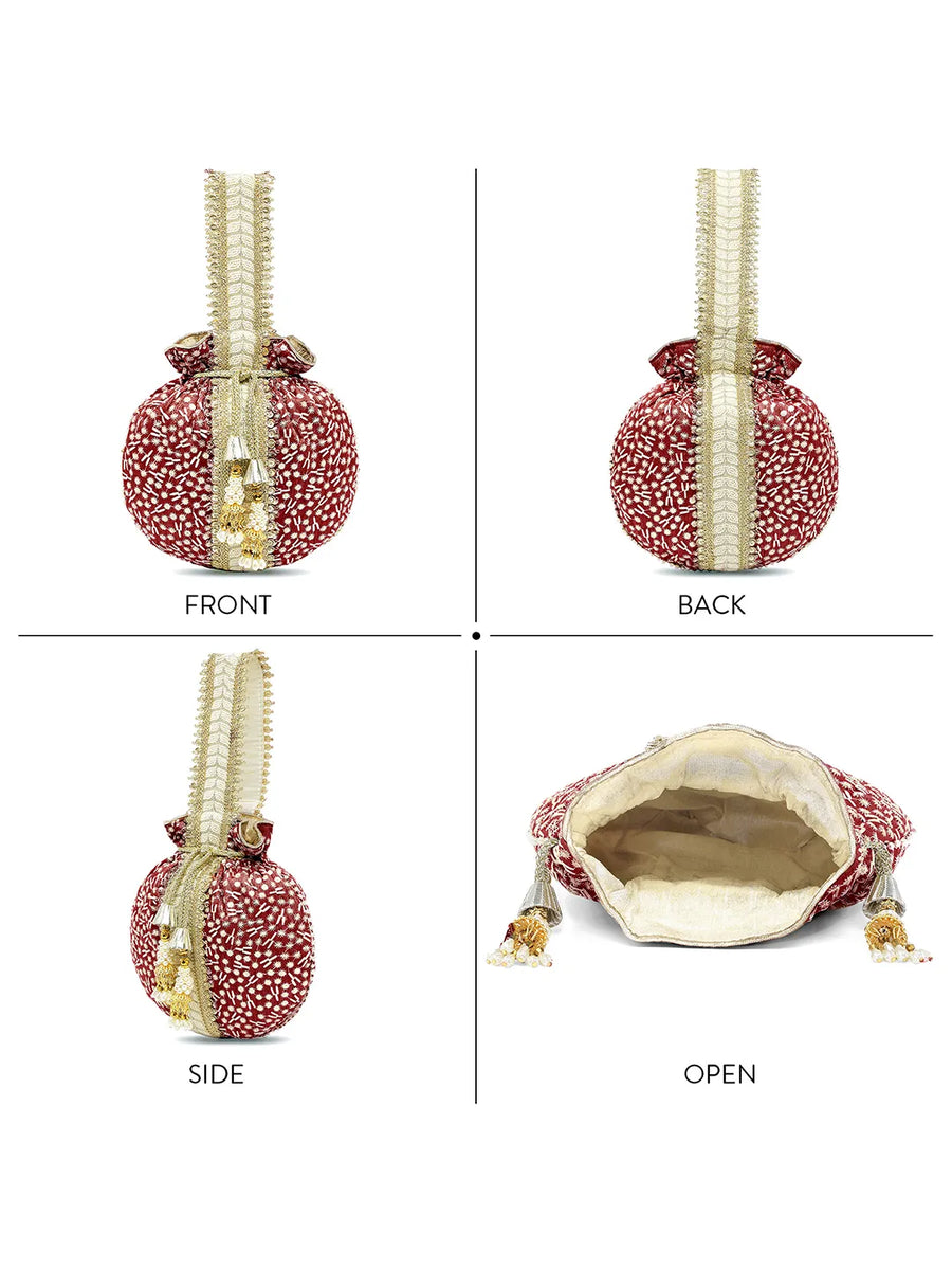 Embroidery Potli Bag – Traditional & Elegant Accessory | Peora