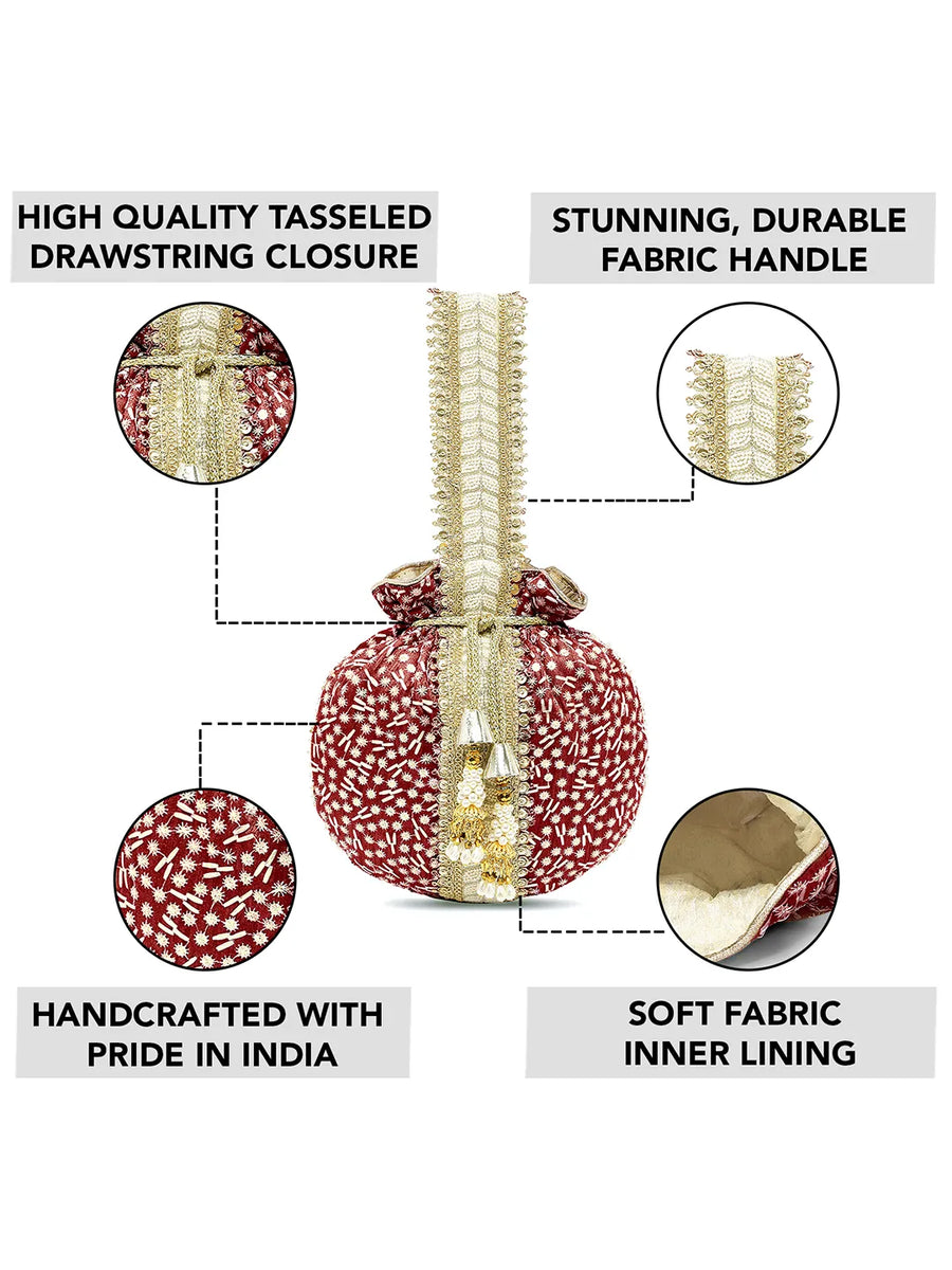 Embroidery Potli Bag – Traditional & Elegant Accessory | Peora