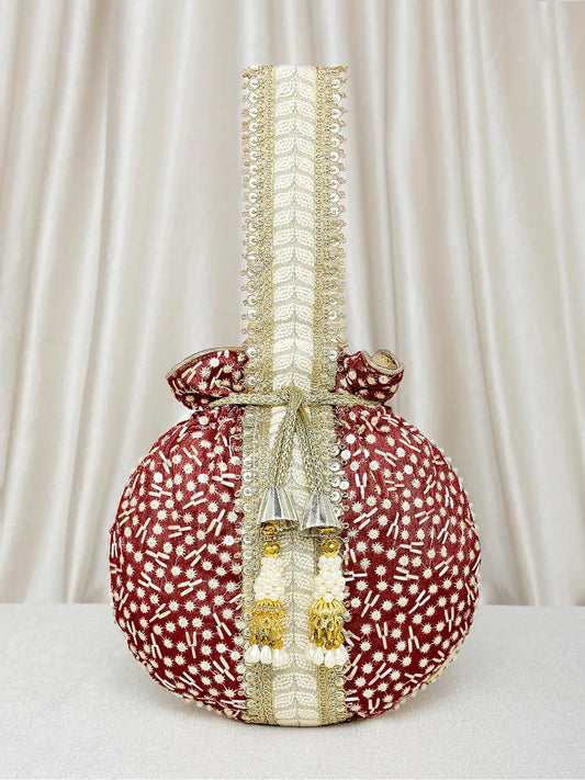 Embroidery Potli Bag – Traditional & Elegant Accessory | Peora