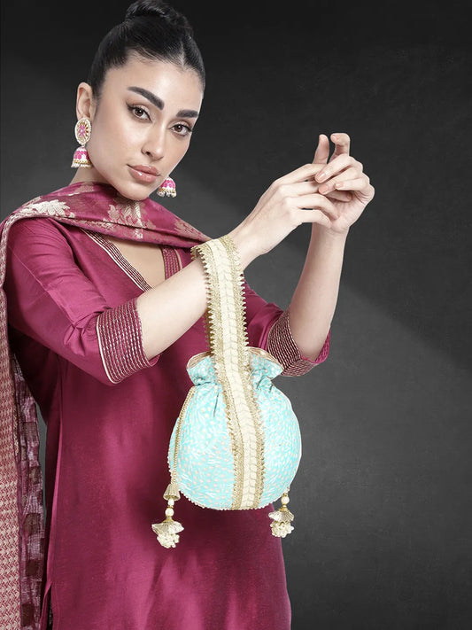 Embroidery Potli Bag – Traditional & Elegant Accessory | Peora