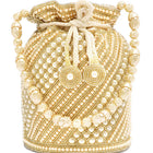 Wedding Bliss Wristlet Potli Bag - Cream