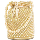 Wedding Bliss Wristlet Potli Bag - Cream