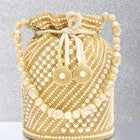 Wedding Bliss Wristlet Potli Bag - Cream