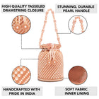 Wedding Bliss Wristlet Potli Bag - Rose Gold