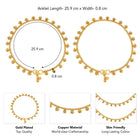 Fancy Anklet Chain by Peora | Stylish Footwear Accessory for Women