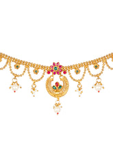 Opulent Gold Plated Pearl Waist Band