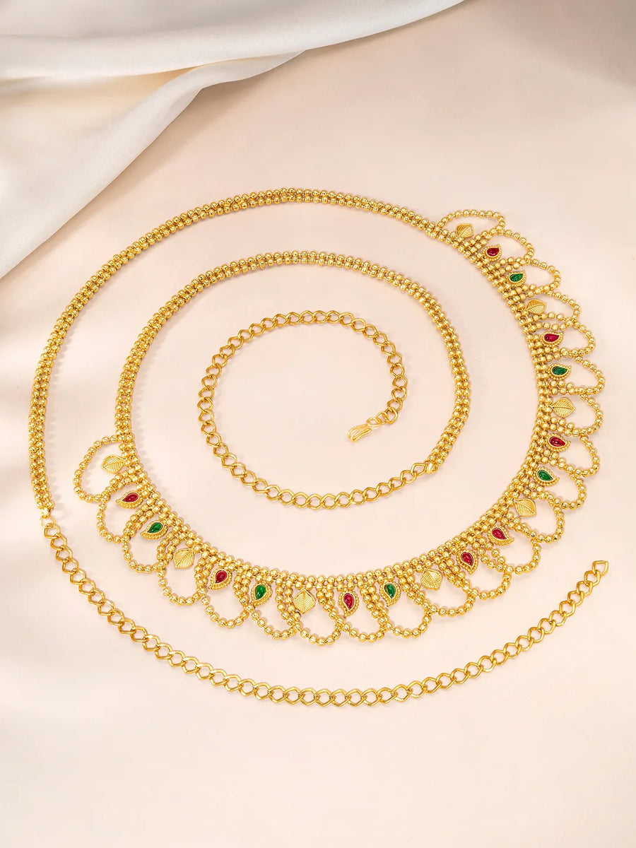 Elegant Traditional Bridal Belly chain - Gold