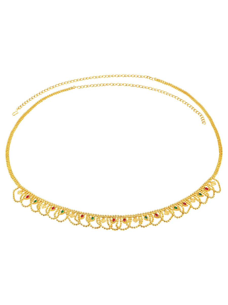 Elegant Traditional Bridal Belly chain - Gold