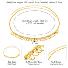 Elegant Traditional Bridal Belly chain - Gold