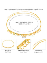 Elegant Traditional Bridal Belly chain - Gold