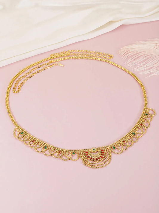 Peora Traditional Bridal Belly Chain - Gold