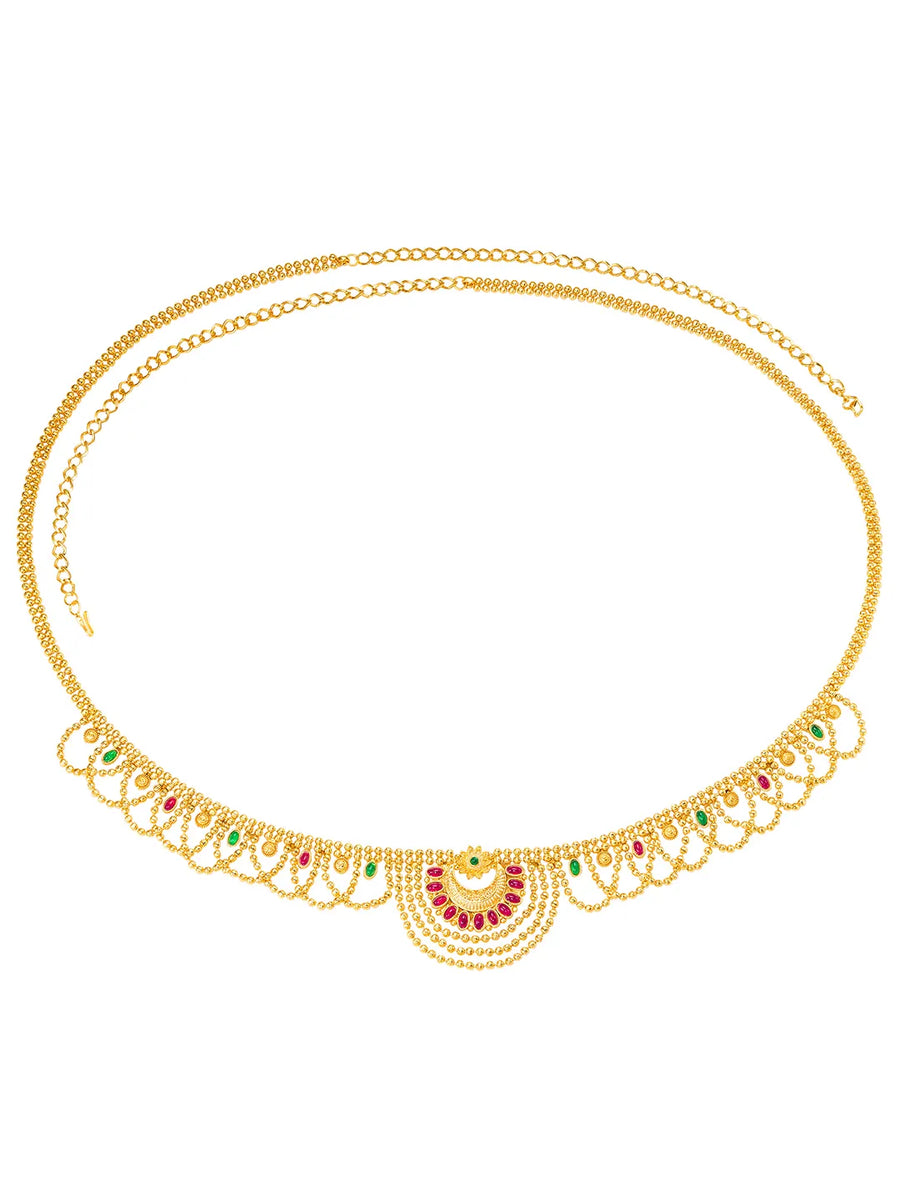 Peora Traditional Bridal Belly Chain - Gold