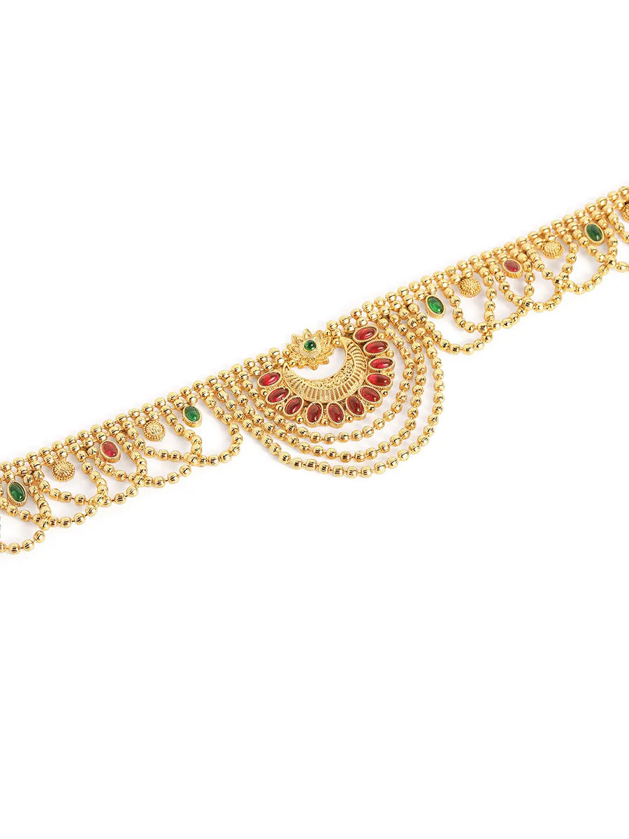 Peora Traditional Bridal Belly Chain - Gold