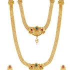 Royal Glow Traditional Bridal Set - Gold - Rani Pink Green