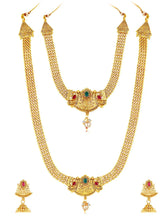 Royal Glow Traditional Bridal Set - Gold - Rani Pink Green